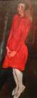 Young Girl in Red Art Print