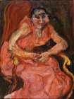 Woman in Pink 1924 Art Print