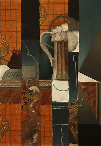 Playing Cards and Glass of Beer 1913 Abstract Art Print