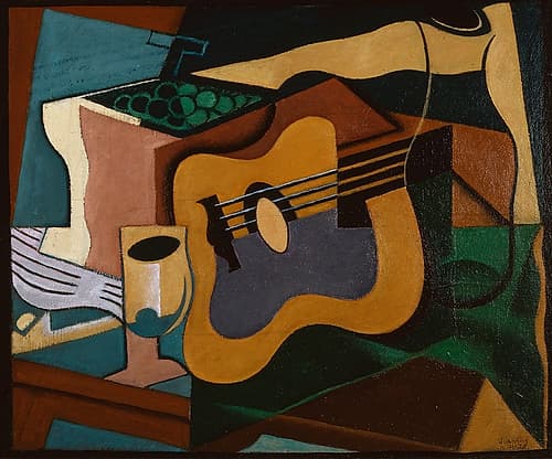 Still Life with Guitar 1920 Abstract Art Print