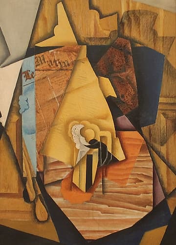 Man in the Cafe 1914 Abstract Art Print