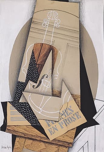 Composition with violin 1915 Art Print