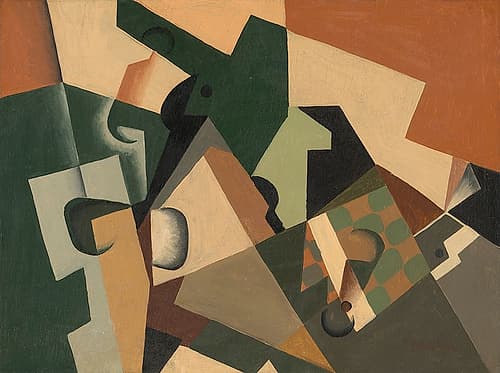 Glass and Checkerboard 1917 Abstract Art Print