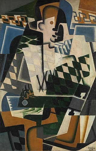 Harlequin with a Guitar 1917 Art Print