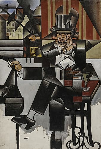Man in a Cafe 1912 Abstract Art Print