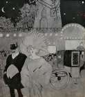 Outside the Moulin Rouge 1908 Art Print