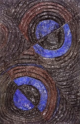 Brown and Blue Relief 1932 Abstract Art Print