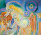 Nude Woman Reading 1920 Art Print