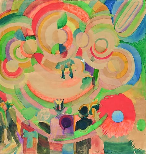 Pig carousel 1922 Abstract Art Print