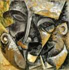 Dynamism of a Mans Head 1913 Art Print