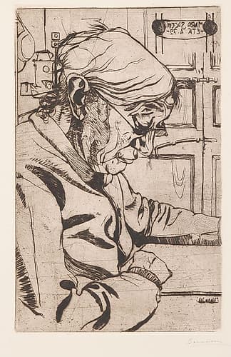 Maria Sacchi Reading 1907 Art Print