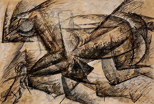 Study for the Dynamism of a Cyclist, 1913 Art Print