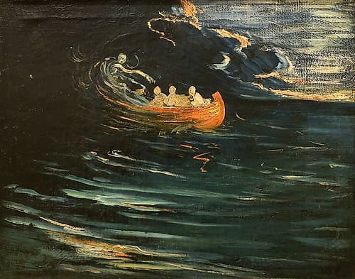 the Charon Ferry, 1909 Art Print