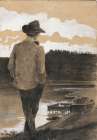 Young Man on a Riverbank 1902 Art Print