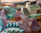 Houses in the Rocks at Ploumanach 1913 Art Print