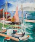 Sailing Boats, Saint Tropez, 1917 Art Print