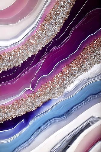 Banded Elegance Abstract Art Print