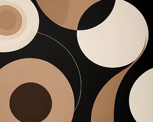 Circles and Arcs Minimalist Print