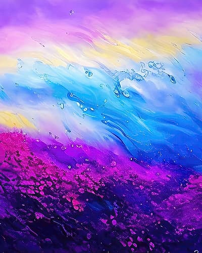 Glowing Twilight Hues Abstract Art Print