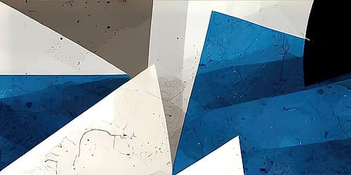 Interlocking Shapes Abstract Art Print