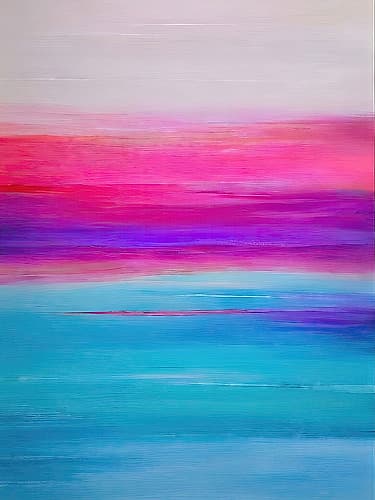 Magenta Sunrise Abstract Art Print