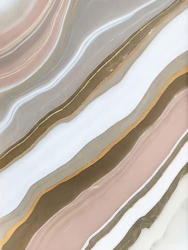 Pink Flowing Agate Art Print
