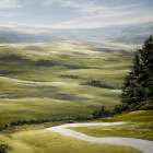 Heading Down to the Valley Art Print