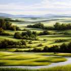 Meandering Stream Art Print