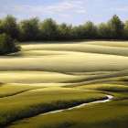 Rivulet Among the Grasses Art Print