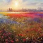 Evening Field of Flowers 1 Art Print