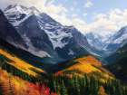 Fall Arrives in the High County 3 Art Print