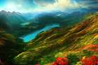 Lake Views Art Print