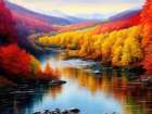 Peak of Color in the Valley 1 Art Print
