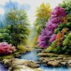 Spring Flowering Trees Art Print