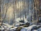 Winter Hillside Spring Art Print