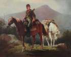 Squire Boone Crossing the Mountain with Stores for his Brother Daniel 1852 Art Print