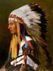 Indian Chief, 1890 Vintage Print