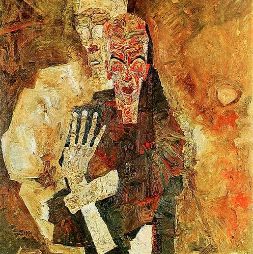 Death and Man 1911 European Print