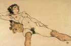Reclining Nude with Legs Spread Apart 1914 Art Print