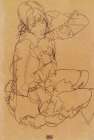Seated Girl 1914 Art Print