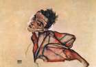 Self-Portrait with Arms Thrust Backwards 1915 Art Print