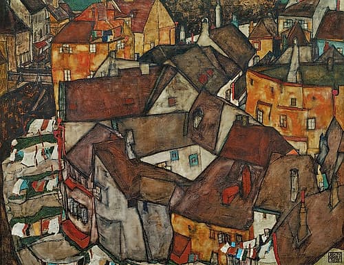 Krumau Town Crescent 1915 Art Print