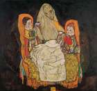 Mother with Two Children 1915 Art Print