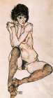 Seated Female Nude, with Arm on Knee 1914 Art Print
