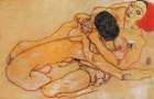Two Girls, Lovers 1914 Art Print