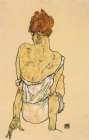 Woman in Underwear 1917 Art Print
