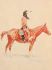 A Cheyenne Buck from a Bunch of Buckskins Art Print