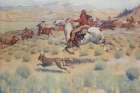 The Gathering of theTrappers 1904 Art Print