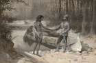 The Courrier du Bois and the Savage Art Print