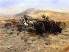 Buffalo Hunt 1899 Art Print